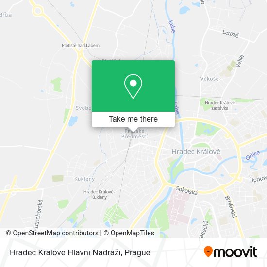 Hradec Králové Hlavní Nádraží map
