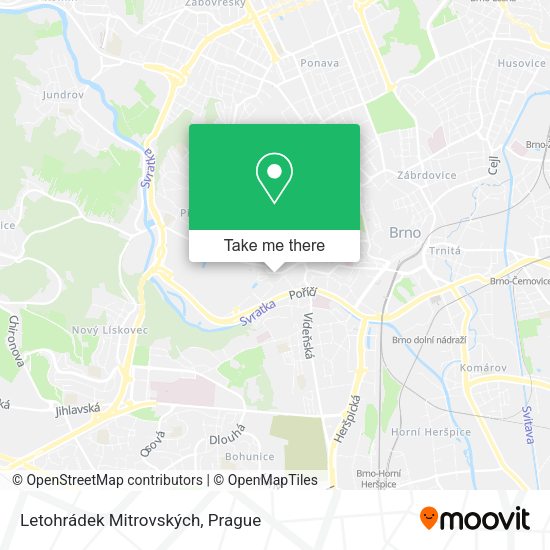 Letohrádek Mitrovských map