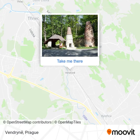 Карта Vendryně