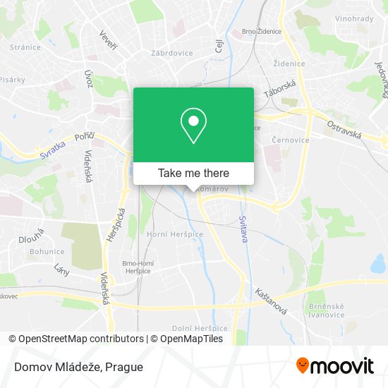 Карта Domov Mládeže