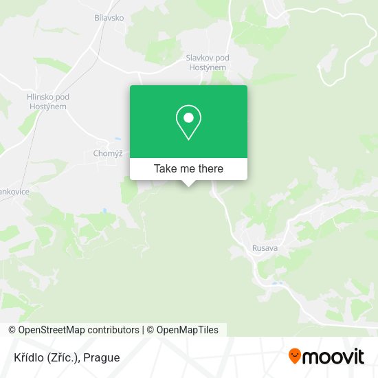 Křídlo (Zříc.) map