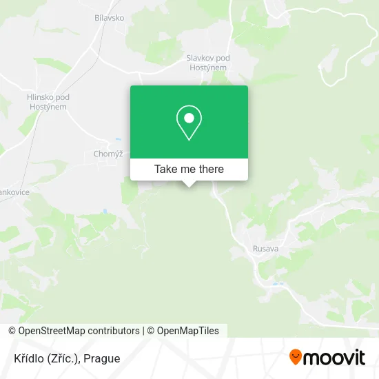 Křídlo (Zříc.) map