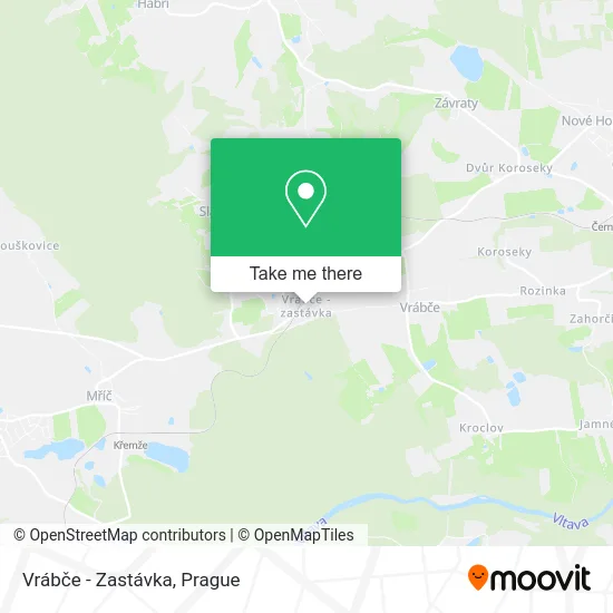 Карта Vrábče - Zastávka