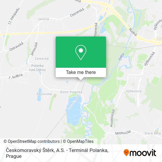 Českomoravský Štěrk, A.S. - Terminál Polanka map