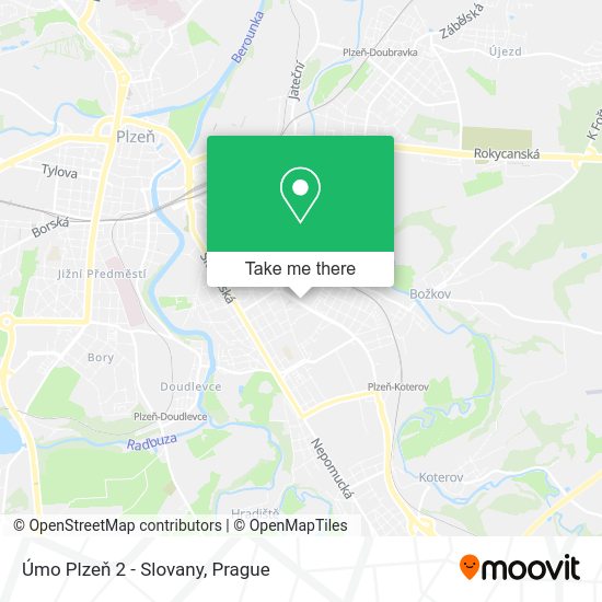 Úmo Plzeň 2 - Slovany map