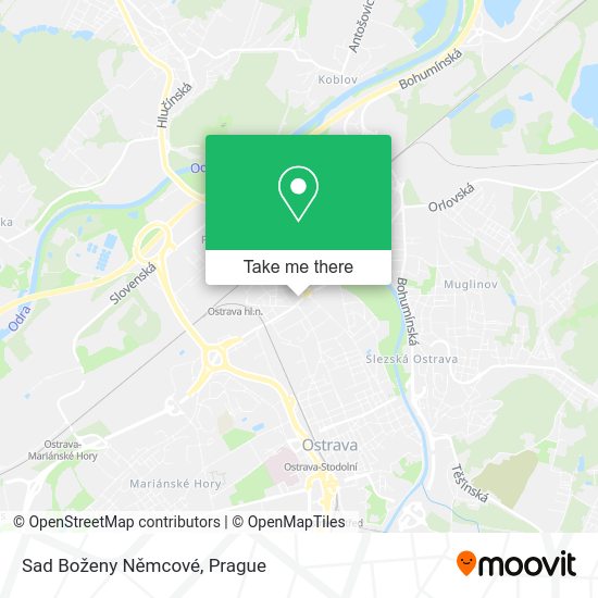 Sad Boženy Němcové map