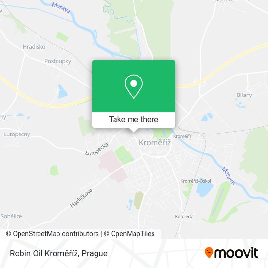 Robin Oil Kroměříž map
