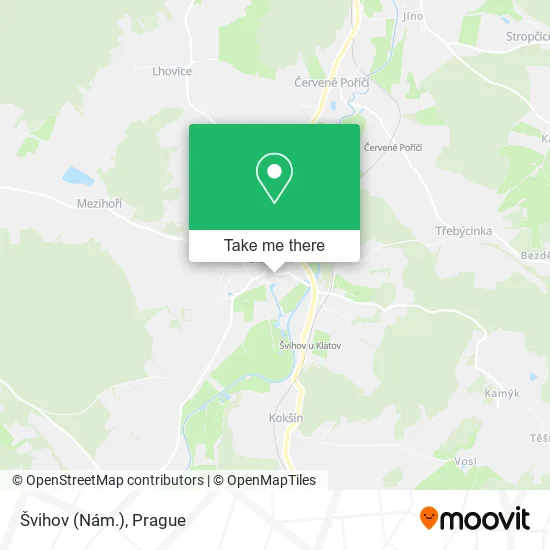 Карта Švihov (Nám.)