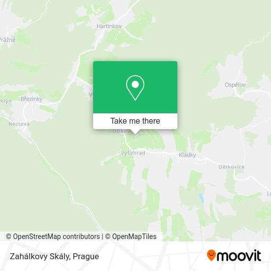 Zahálkovy Skály map