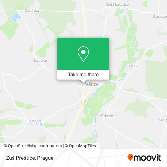 Zuš Přeštice map