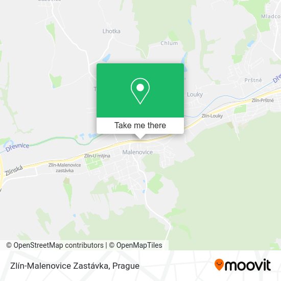 Zlín-Malenovice Zastávka map