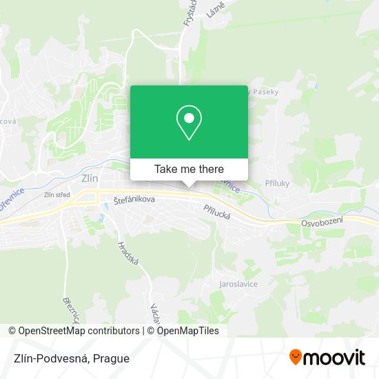 Zlín-Podvesná map