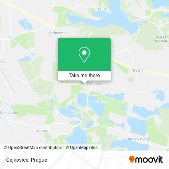 Карта Čejkovice