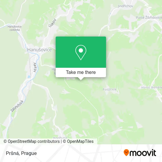 Карта Pršná