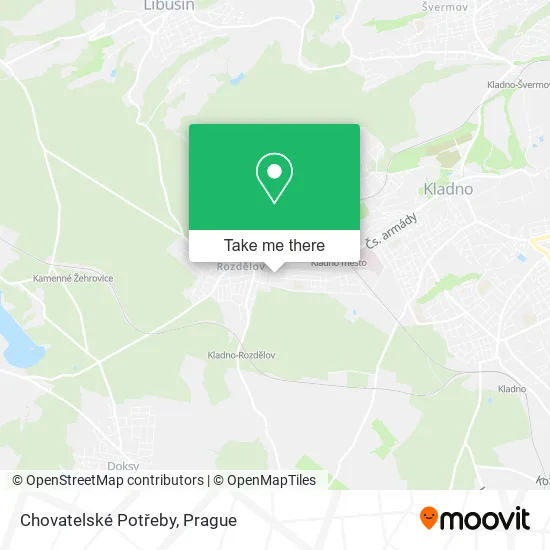 Карта Chovatelské Potřeby