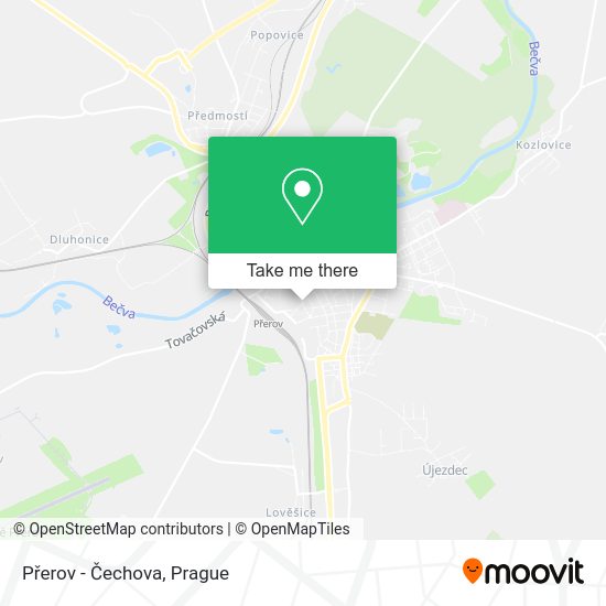 Přerov - Čechova map