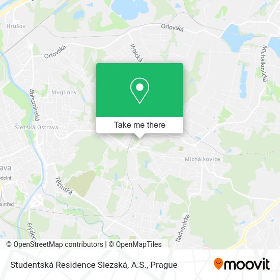 Studentská Residence Slezská, A.S. map