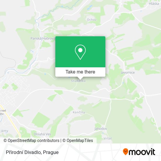 Přírodní Divadlo map