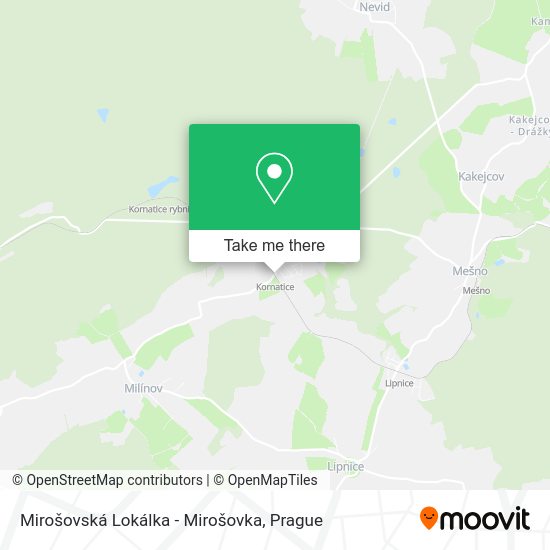 Mirošovská Lokálka - Mirošovka map