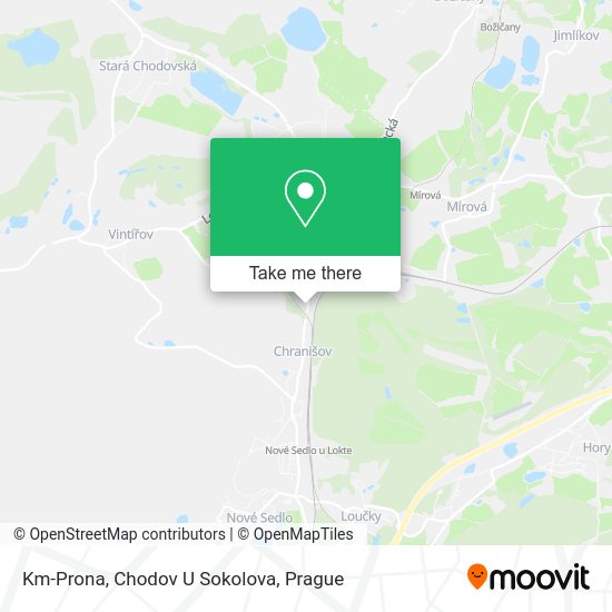 Km-Prona, Chodov U Sokolova map