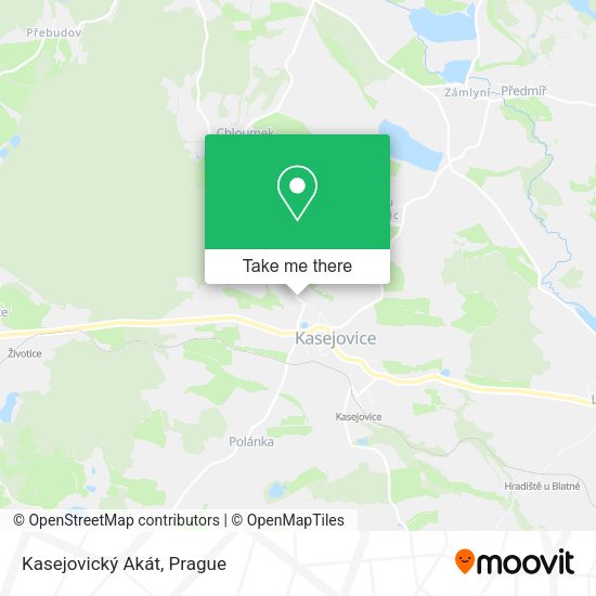 Kasejovický Akát map