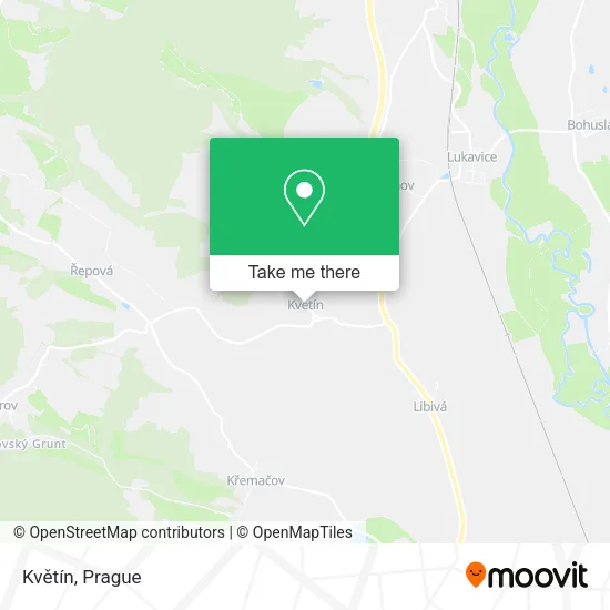 Květín map