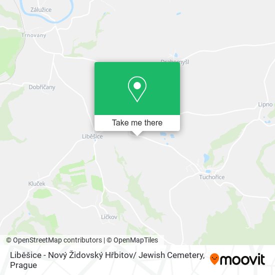 Liběšice - Nový Židovský Hřbitov/ Jewish Cemetery map