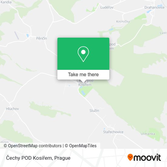 Čechy POD Kosířem map