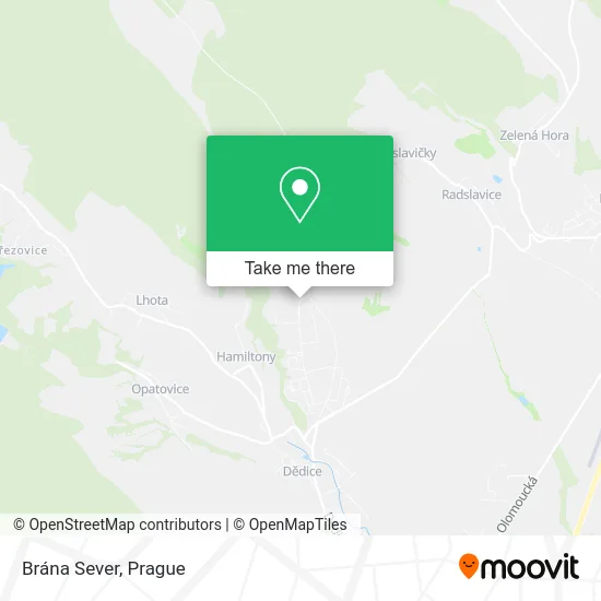 Карта Brána Sever