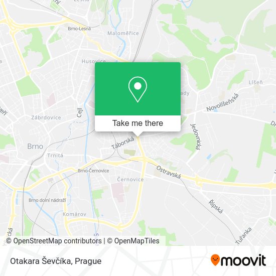 Otakara Ševčíka map