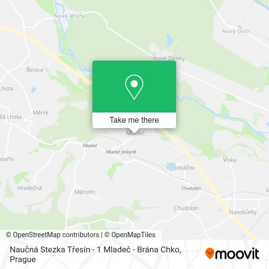Naučná Stezka Třesín - 1 Mladeč - Brána Chko map