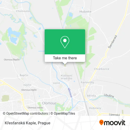 Карта Křesťanská Kaple