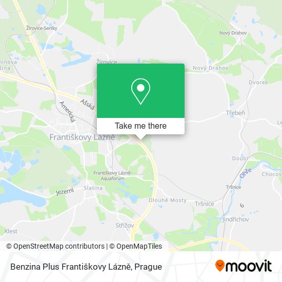 Benzina Plus Františkovy Lázně map
