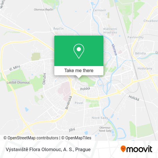 Výstaviště Flora Olomouc, A. S. map