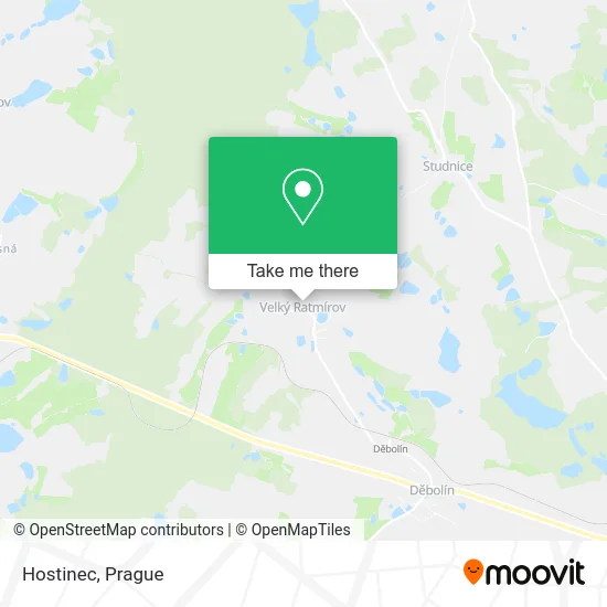 Карта Hostinec
