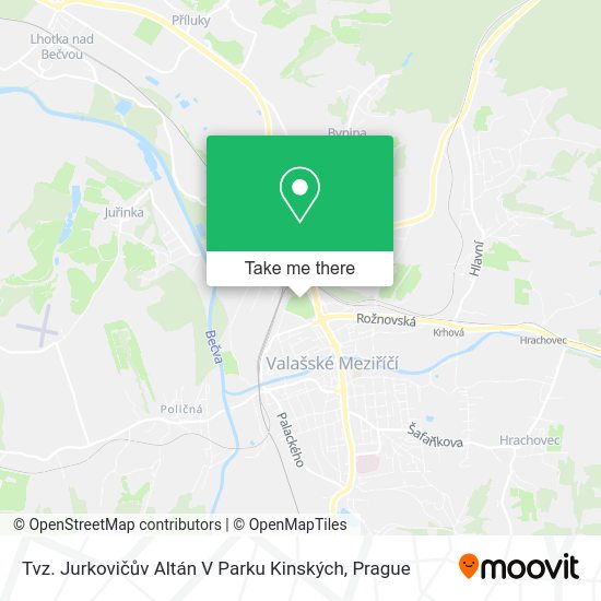 Tvz. Jurkovičův Altán V Parku Kinských map