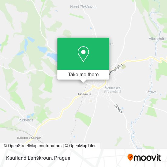 Kaufland Lanškroun map