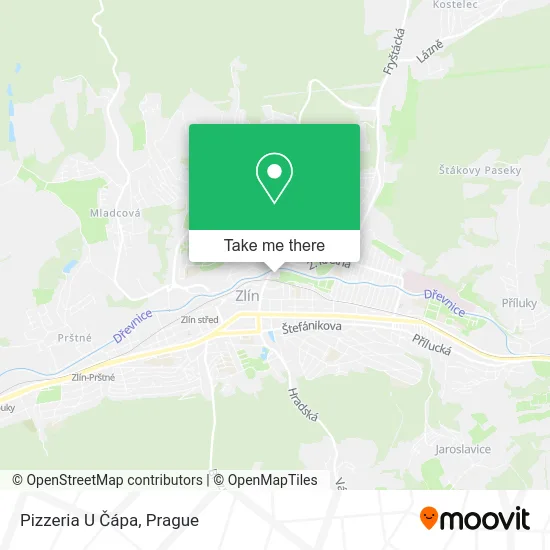 Карта Pizzeria U Čápa