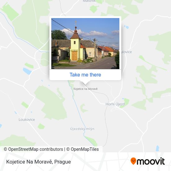 Kojetice Na Moravě map