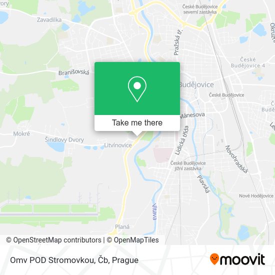 Omv POD Stromovkou, Čb map