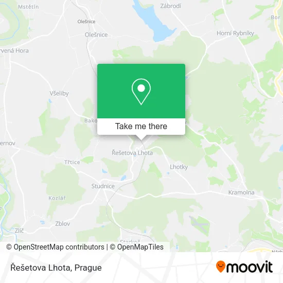 Карта Řešetova Lhota