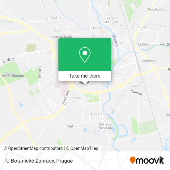U Botanické Zahrady map