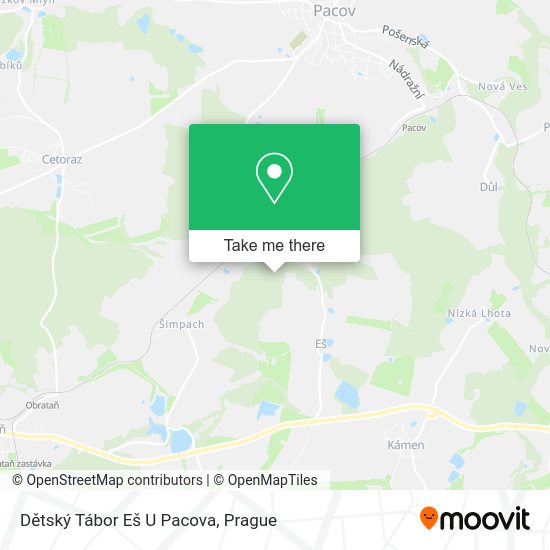 Dětský Tábor Eš U Pacova map