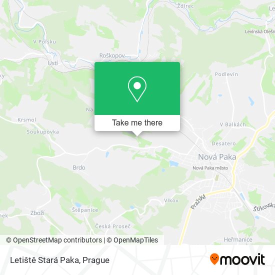 Letiště Stará Paka map