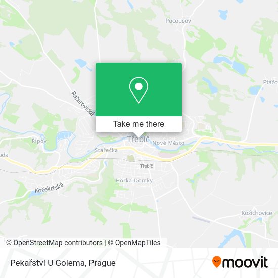 Pekařství U Golema map