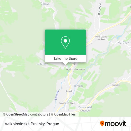 Velkolosinské Pralinky map