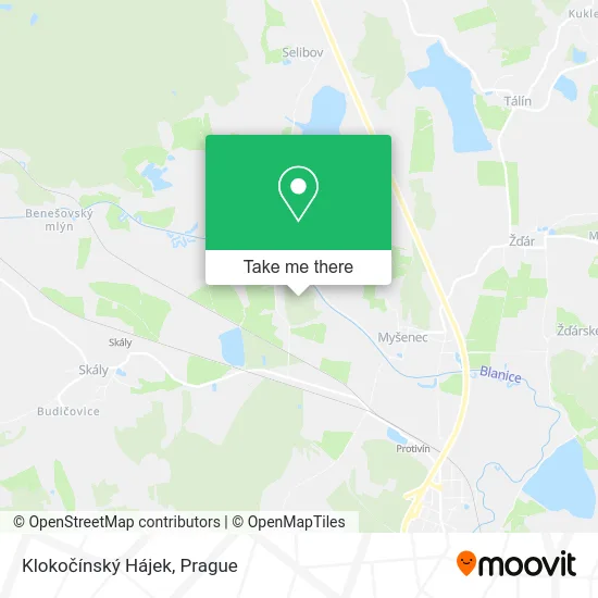 Карта Klokočínský Hájek