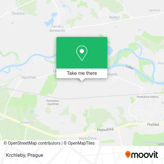 Карта Krchleby