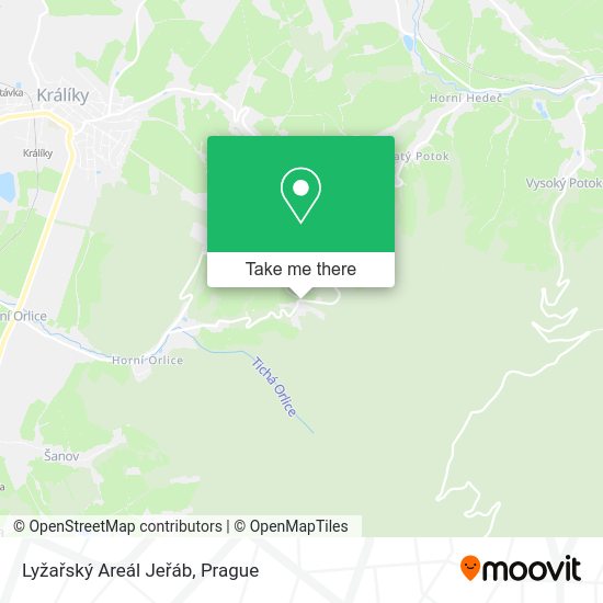 Lyžařský Areál Jeřáb map
