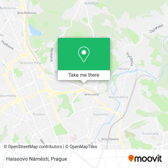 Halasovo Náměstí map